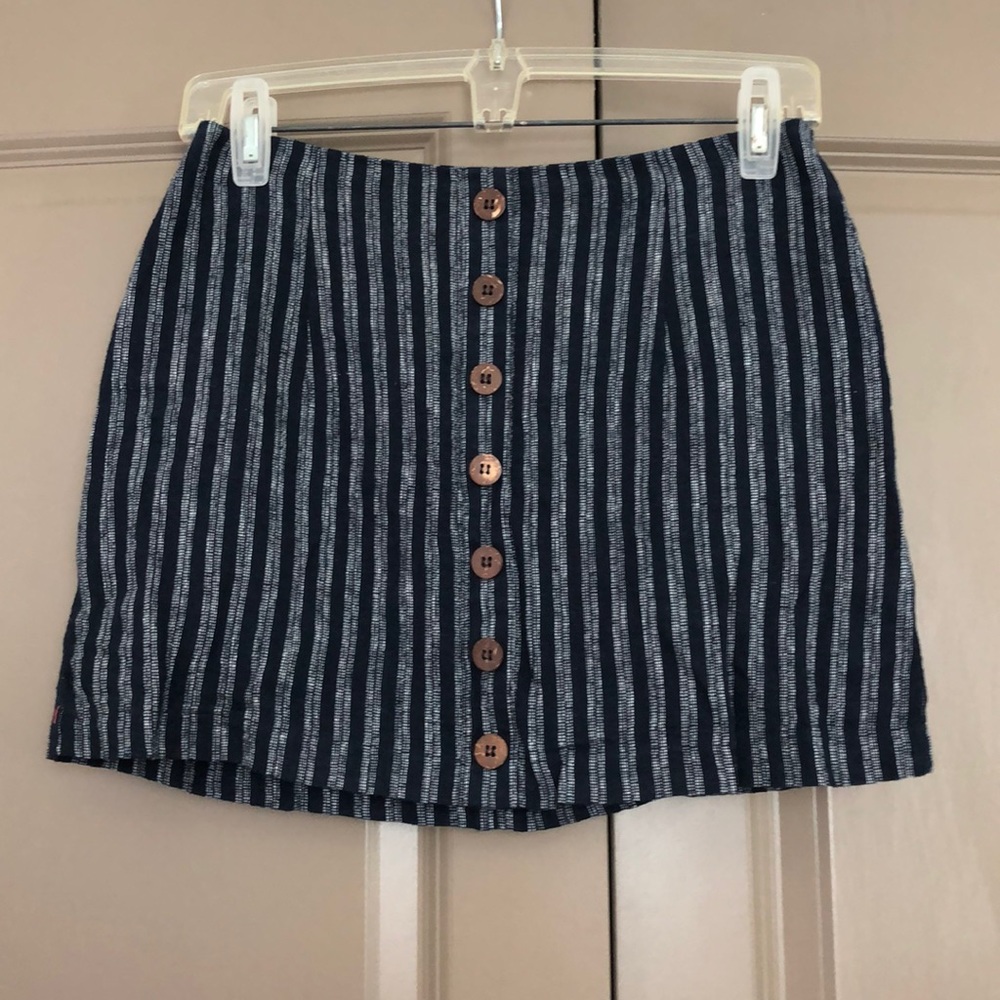 Navy Stripped Skirt